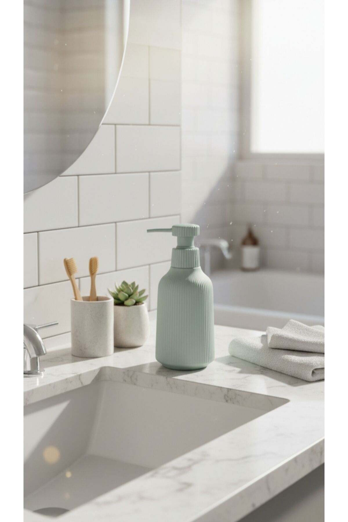 AROW MARKA PORSELEN SIVI SABUNLUK... ÇEYİZ- HEDİYELİK -GÜNLÜK KULLANIM (19 CM BOY )