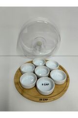 Bambu Tepsi̇li̇ (kahvaltilik,çerezli̇k, Sosluk Plasti̇k Kapakli ) 29 Çap