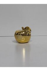 Tek Adet -seramik Dekoratif Gold Biblo Elma (10*10