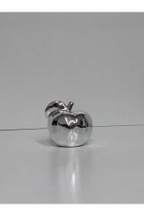 Tek Adet -seramik - Gümüş Dekoratif Elma Biblo (7*7)