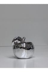 Tek Adet -seramik - Gümüş Dekoratif Elma Biblo (7*7)