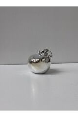 Tek Adet -seramik - Gümüş Dekoratif Elma Biblo (7*7)