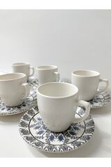 ŞIK TASARIM SERAMİK TASARIM 6LI TÜRK KAHVESİ TAKIMI.. ÇEYİZ - GÜNLÜK - HEDİYELİK