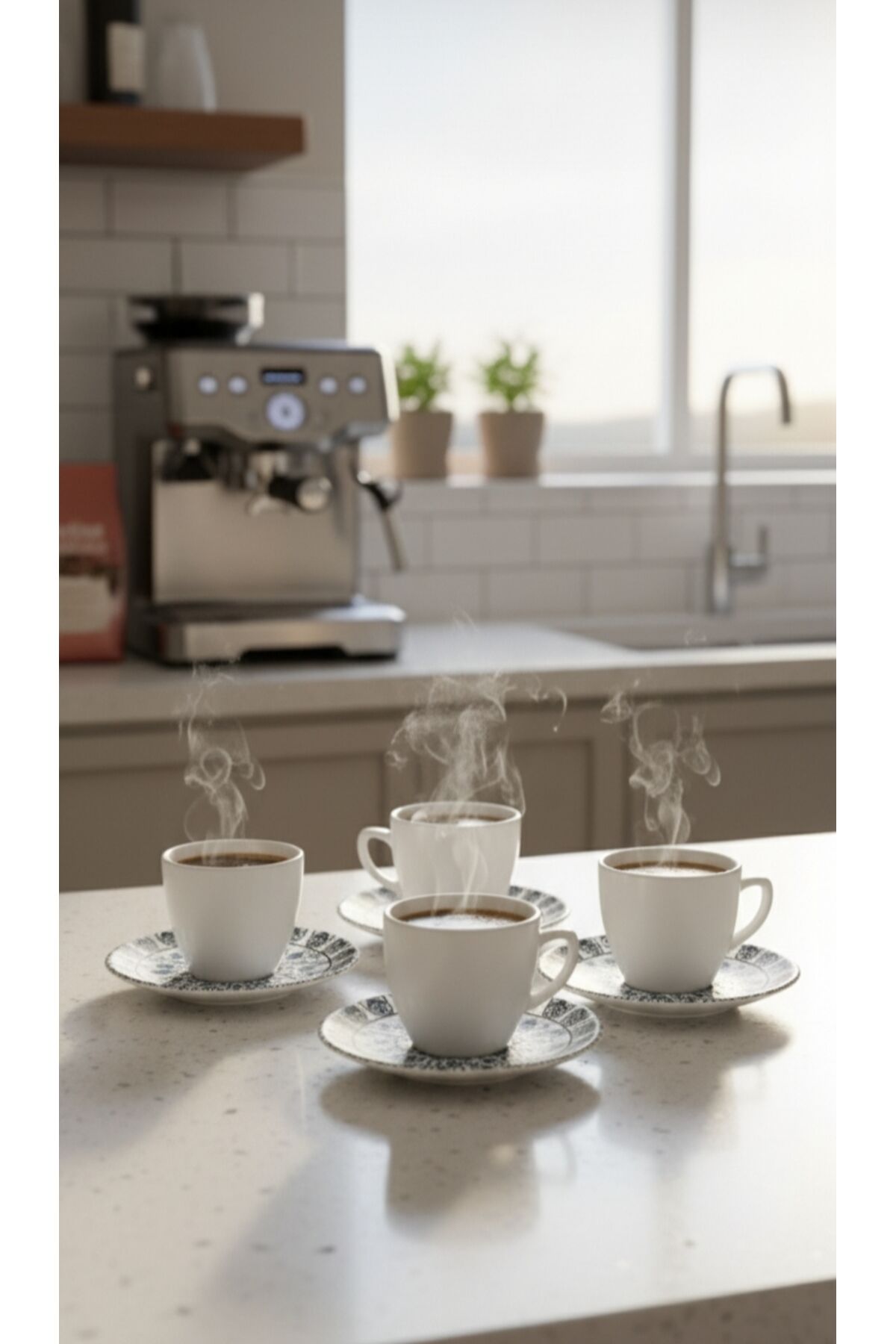 ŞIK TASARIM SERAMİK TASARIM 6LI TÜRK KAHVESİ TAKIMI.. ÇEYİZ - GÜNLÜK - HEDİYELİK