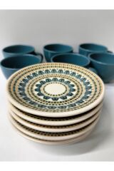 SERAMİK 6 LI ÇAY FİNCAN SETİ. ÇEYİZ HEDİYELİK GÜNLÜK OFİS EV