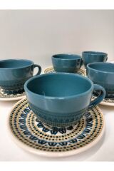 SERAMİK 6 LI ÇAY FİNCAN SETİ. ÇEYİZ HEDİYELİK GÜNLÜK OFİS EV