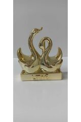 GOLD DEKORATİF KUĞU BİBLO (15 CM )