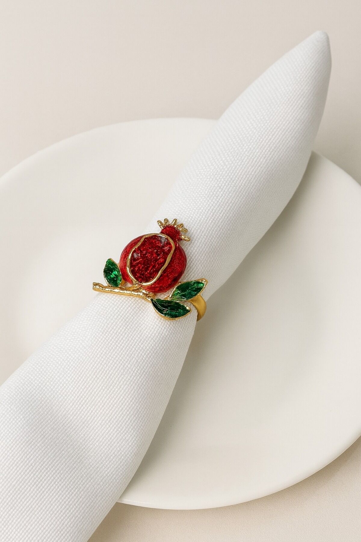 NAR FİGÜRLÜ PEÇETE YÜZÜĞÜ PEÇETE HALKASI 6 LI