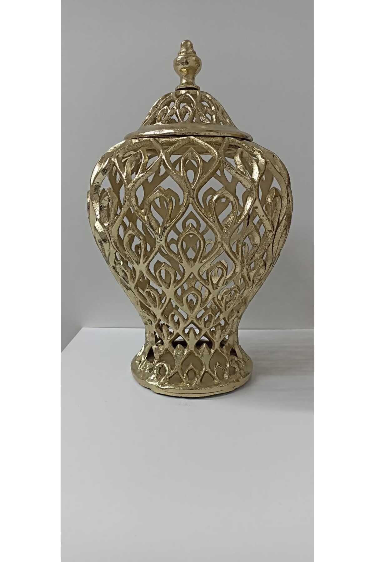 ALUMİNYUM DÖKÜM DEKORATİF OBJE KÜP (GOLD, GÜMÜŞ (39 CM )