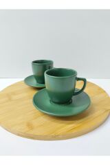 SERAMİK ŞIK TASARIM 2 Lİ TÜRK KAHVESİ FİNCANI