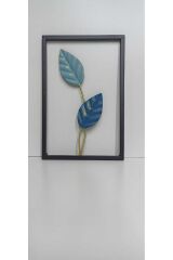 METAL YAPRAKLI DOKORATİF ÇERÇEVE ( 30 CM BOY , 20 CM EN )