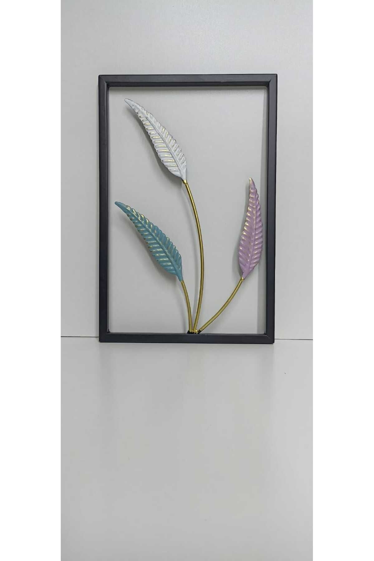 METAL YAPRAKLI DOKORATİF ÇERÇEVE ( 30 CM BOY , 20 CM EN )