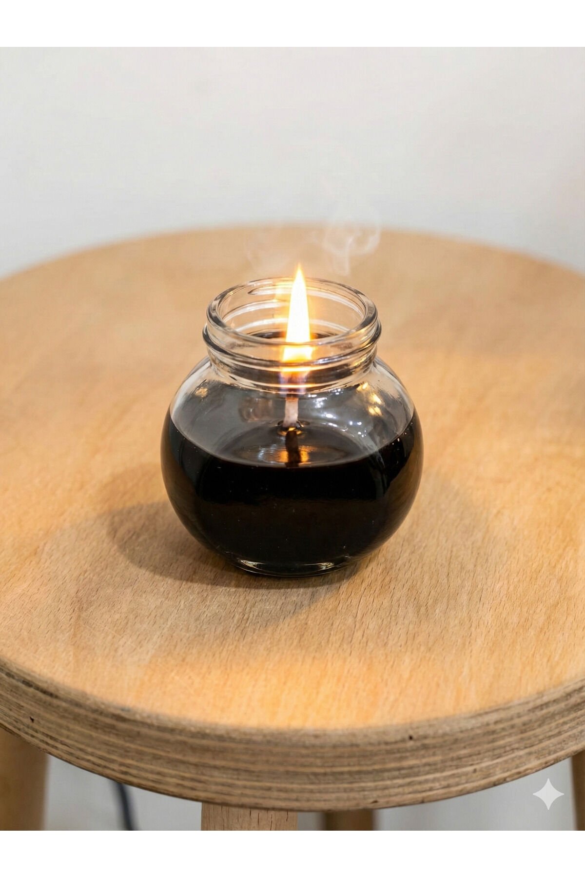 4 lü cam şişede kapaklı mum
