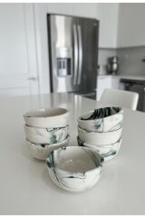 6 Adet şık seramik çerezlik