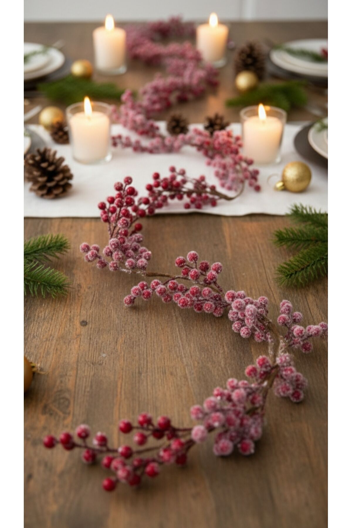 190 CM SARMAŞIK KOKİNA YENİ YIL SÜSÜ( MASA DEKORASYON YENİ YIL MASASI SÜS NOEL YILBAŞI HEDİYE )