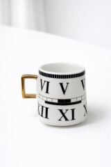 ACAR MARKA PORSELEN KUPA- HEDİYE EV OFİS MUTFAK SOFRA ZEBRA KAPLAN HARF ROMA RAKAMI