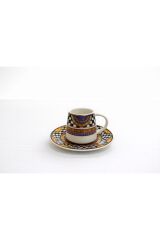 ACAR MARKA PORSELEN TEPSİLİ - DRAJELİKLİ 2 KİŞİLİK FİNCAN SET