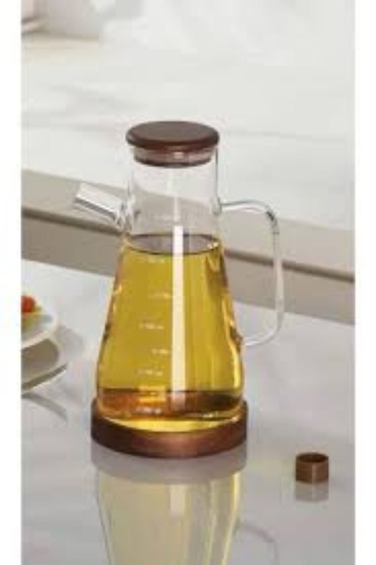 Home MIEN KENDİNDEN STANDLI AKASYA KAPAKLI BOROSİLİKAT CAM YAĞLIK SİRKELİK 900ML