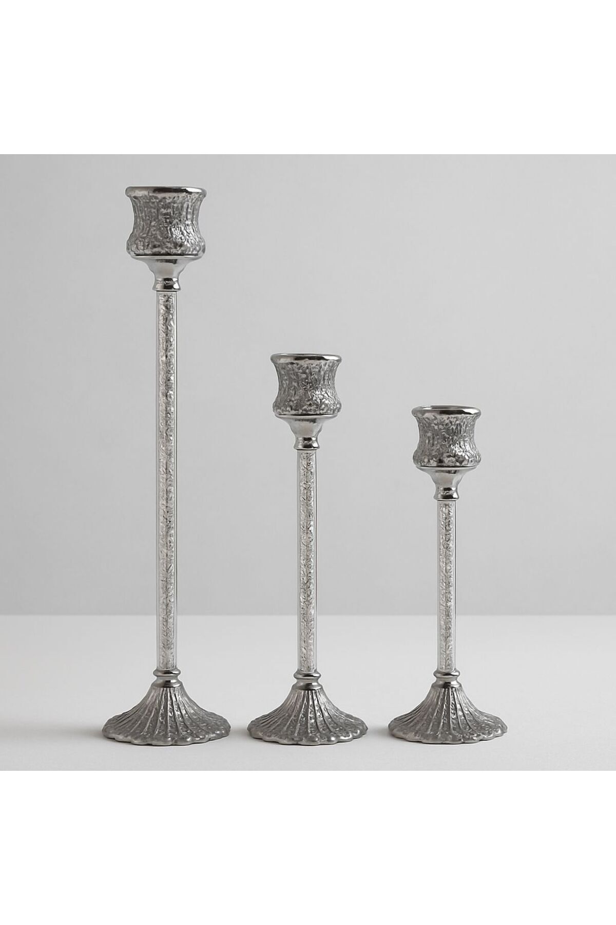 KRİSTAL 3LÜ ŞAMDAN