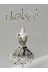 DEKORATİF BALERİN TASARIMLI TAKI STANTI DÜZENLEYİCİ, YÜZÜK- KÜPE- KOLYE- TAKI ASKILIĞI (27 CM )