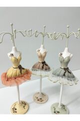 DEKORATİF BALERİN TASARIMLI TAKI STANTI DÜZENLEYİCİ, YÜZÜK- KÜPE- KOLYE- TAKI ASKILIĞI (27 CM )