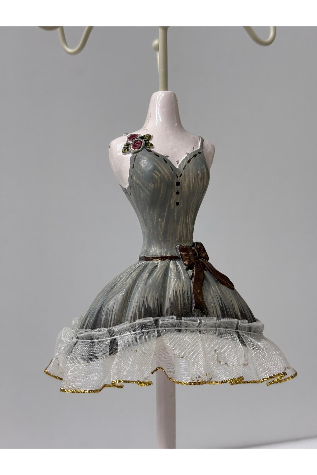 DEKORATİF BALERİN TASARIMLI TAKI STANTI DÜZENLEYİCİ, YÜZÜK- KÜPE- KOLYE- TAKI ASKILIĞI (27 CM )