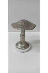 ALUMİNYUM DÖKÜM OBJE MANTAR GÜMÜŞ (17 Cm )