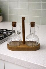 AKASYA STANTLI 2Lİ BROSİLİKAT YAĞDANLIK- EV MUTFAK YAŞAM