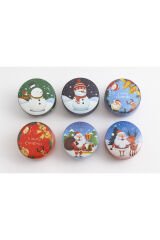 YILBAŞI TEMALI METAL ŞIK KAVANOZ MUM-NOEL- GEYİK-KARDANADAM HEDİYELİK ŞIK ÜRÜN