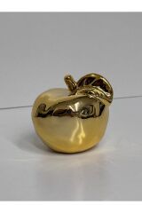 Tek Adet -seramik Dekoratif Gold Biblo Elma (10*10 Altin
