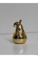Dekoratif Armut Biblo Gümüş ( Büyük Armut 14 Cm Boy,8 Cm En) Tek Adet Altin