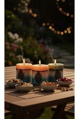 MODERN GÖRÜNÜMLÜ YAPRAK DETAYLI ZARİF MUM ( 8 CM )PORTAKAL,VANİLYA,ERİK ÇİÇEĞİ,GECE KOKUSU-TEK ADET Gece Kokusu