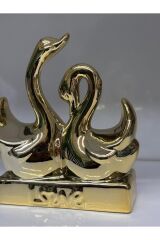 GOLD DEKORATİF KUĞU BİBLO (15 CM ) Altin