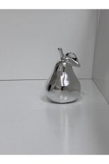 Dekoratif Armut Gold (küçük Armut 10 Cm Boy, 6 Cm En ) Tek Adet Gümüş