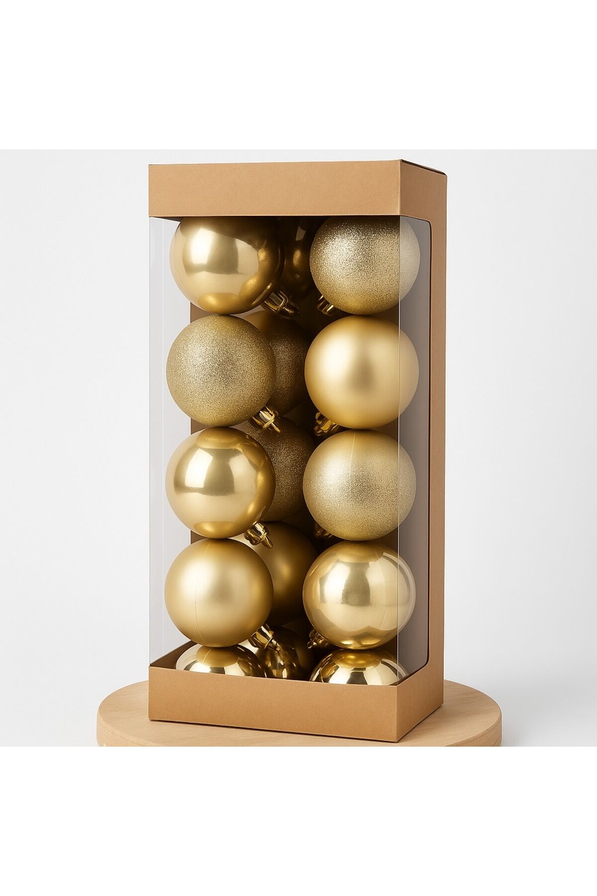 29 LU YENİ YIL SÜSÜ ŞIK KUTU (8 cm ) Metalik
