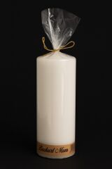 SİLİNDİR MUM 20 CM BOY 7 CM EN Beyaz