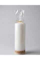 SİLİNDİR MUM 20 CM BOY 7 CM EN Beyaz