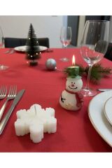 2 Lİ MUM KARDAN ADAM KAR TANESİ... NOEL YENI YIL YILBAŞI Beyaz