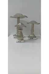 ALUMİNYUM DÖKÜM OBJE MANTAR GÜMÜŞ (17 Cm ) Gümüş